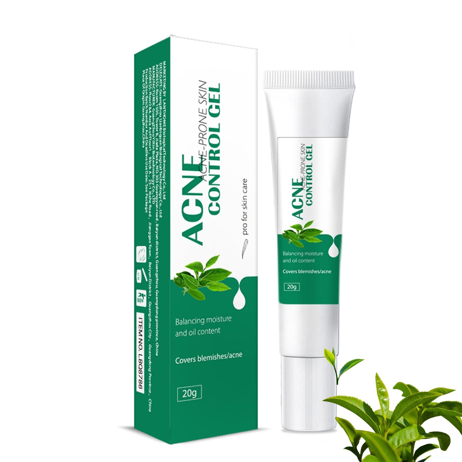 Anti Acne Face Cream, Tea Tree Face Ance Gel, Spot Cream for Acne Treatment and Spot Treatment Shrink Pores, Acne Scars Recovery,Control Sebum Secretion For All Skin Types