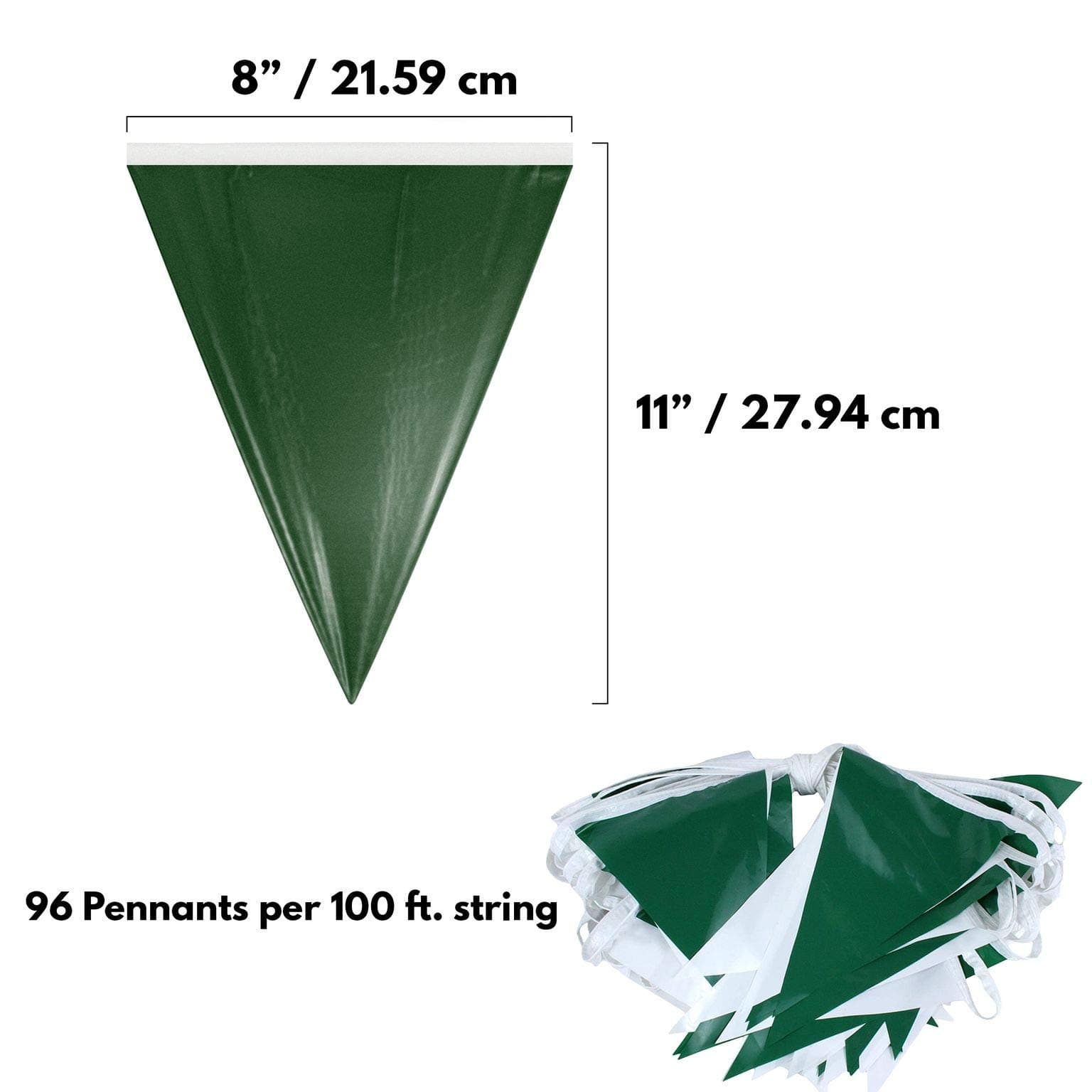 Water Gear Backstroke Flags - Meets All Regulations - Heavy-Duty Vinyl - Great for Swimmers and Divers - Competitive Swim Gear - Green/White