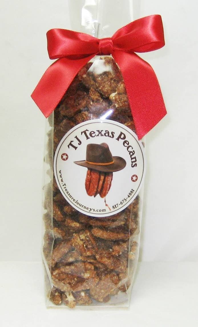 Cinnamon Coated TJ Texas Pecans Nut Gift Bag