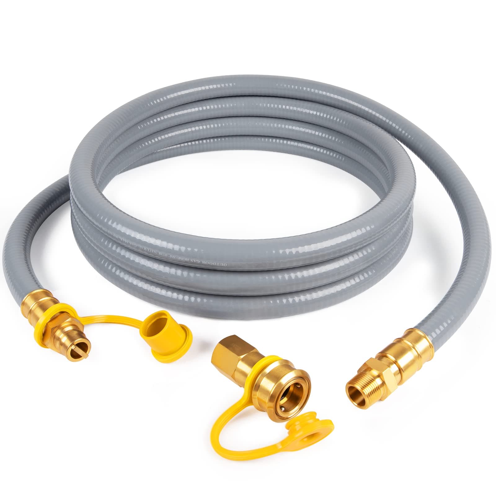 SHINESTAR 15 FT 3/4-Inch Natural Gas Hose with Quick Connect Fitting, Propane to Natural Gas Conversion Kit for Construction Heaters and More NG Appliance