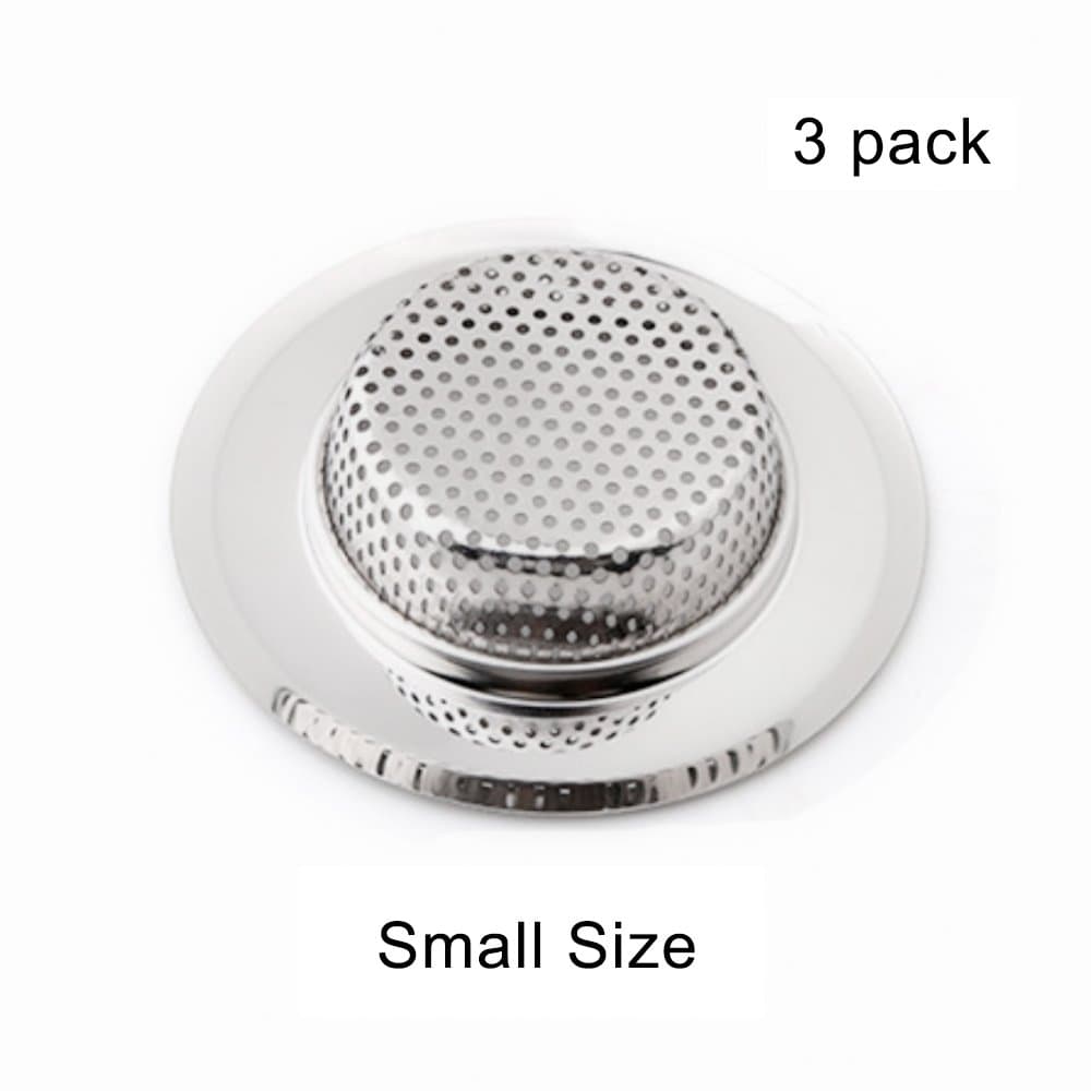3 Pack Stainless Stell Sink Strainer Basket Stopper for Kitchen Garbage Disposal - Small / 2 inch Plug Hole