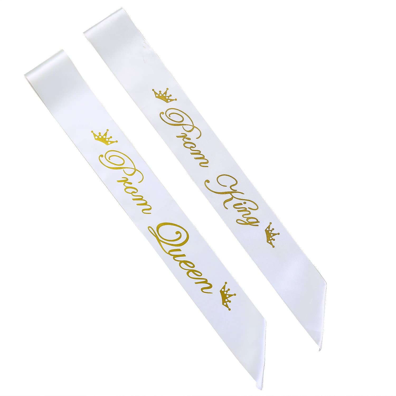 Paiji Prom King and Prom Queen Satin Sash,School party(King and Queen)