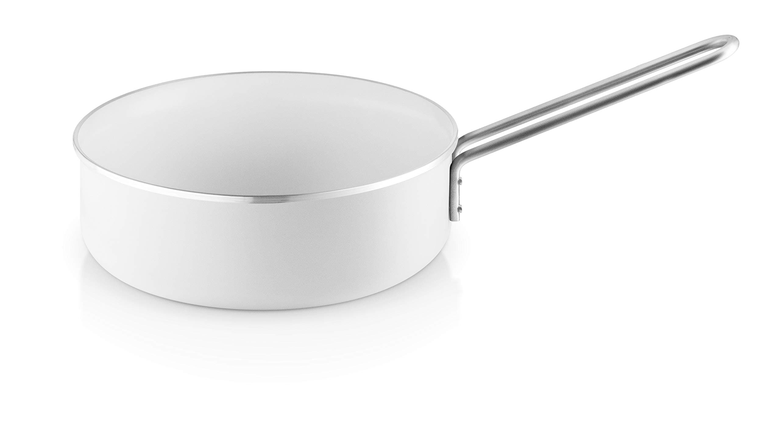 Eva TrioWhite Saute Pan, Aluminum with Ceramic Coating, 24cm
