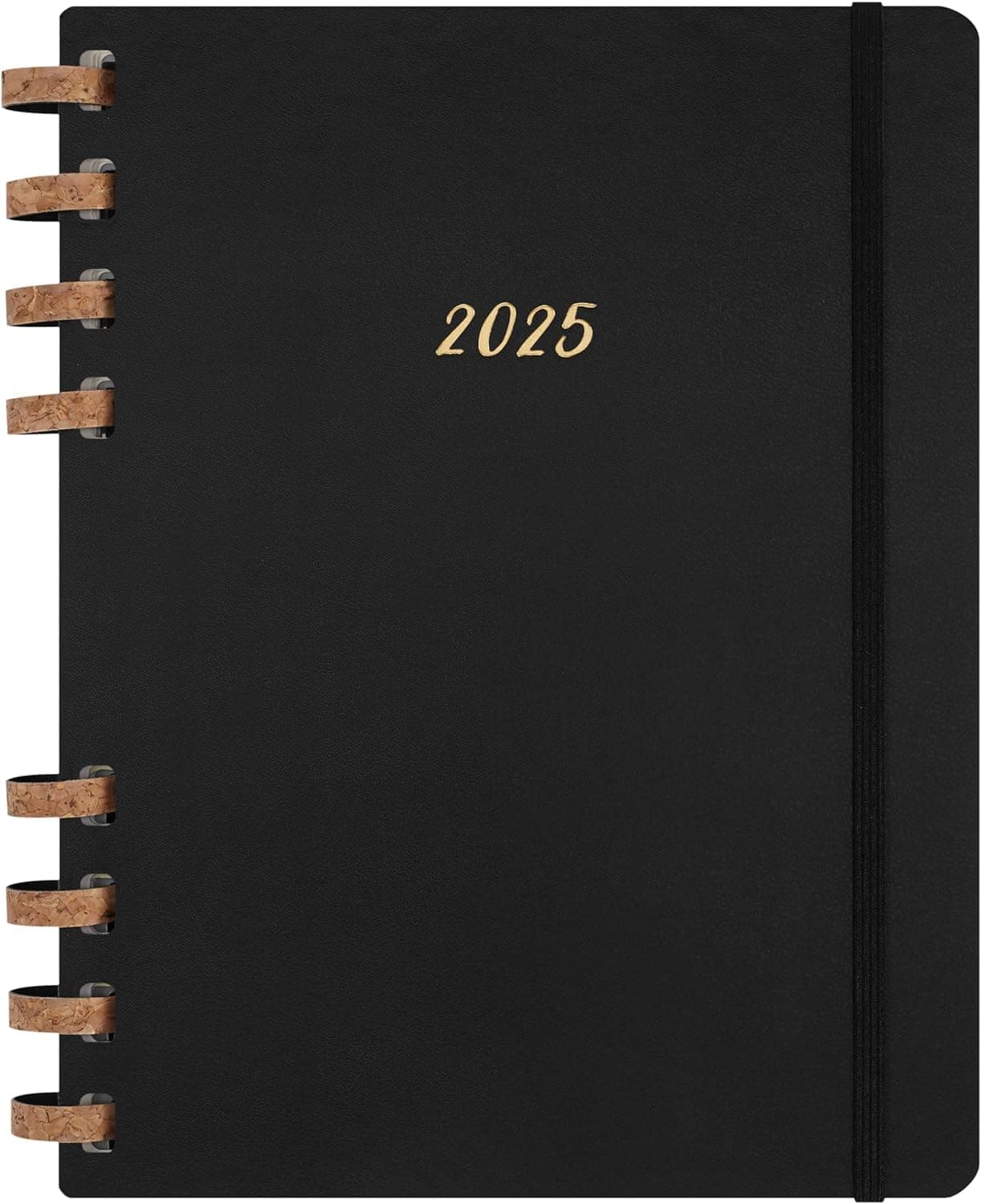 Moleskine Spiral 12 Month 2025 Solar Year Planner, Hard Cover, XL (7.5" x 9.75"), Black, 200 pages