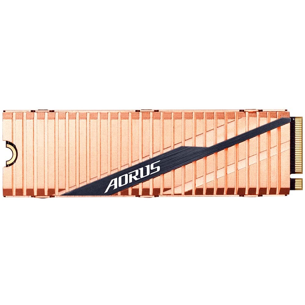 Gigabyte AORUS NVMe Gen4 M.2 1TB PCI-Express 4.0 Interface High Performance Gaming, Full Body Copper Heat Spreader, Toshiba 3D NAND, DDR Cache Buffer, SSD GP-ASM2NE6100TTTD