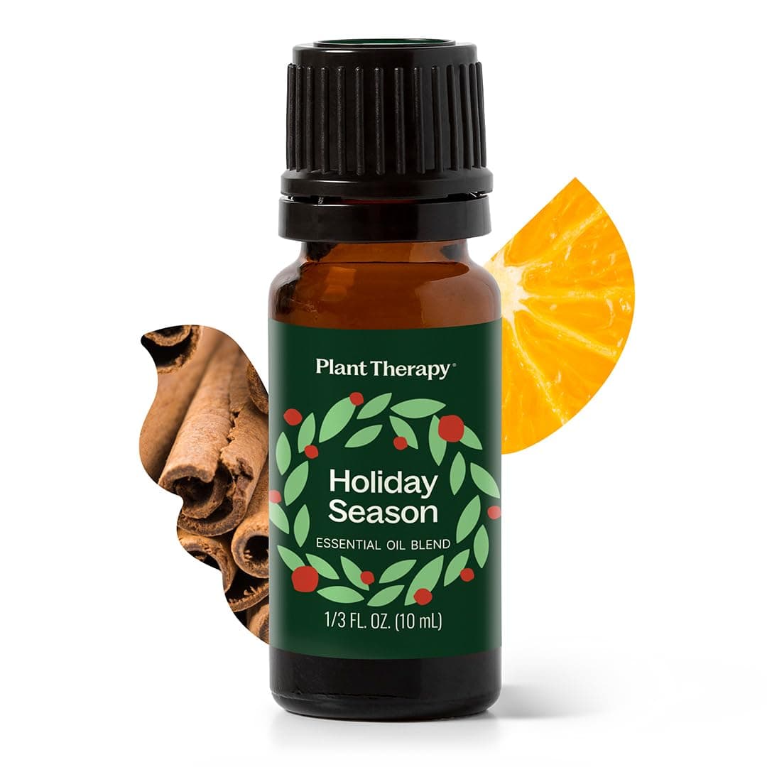 Holiday Season Essential Oil Blend, 10 mL (1/3 oz), 100% Pure, Undiluted, Great for Use in Essential Oil Diffusers and Natural DIY Crafts