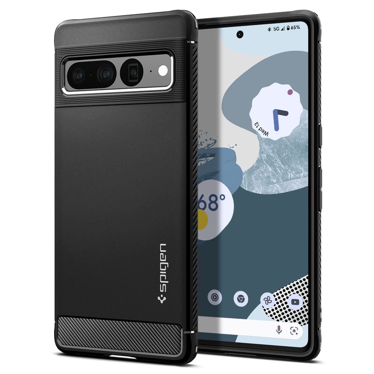 Rugged Armor Case Compatible with Google Pixel 7 Pro - Matte Black