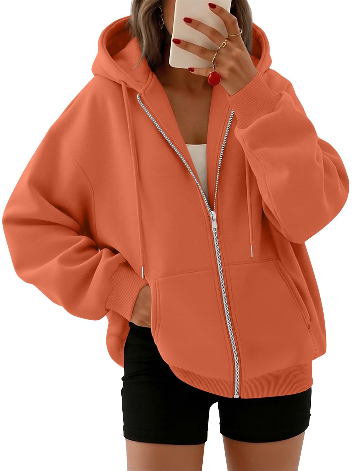Womens Zip Up Hoodies 2026 Oversized Sweatshirt