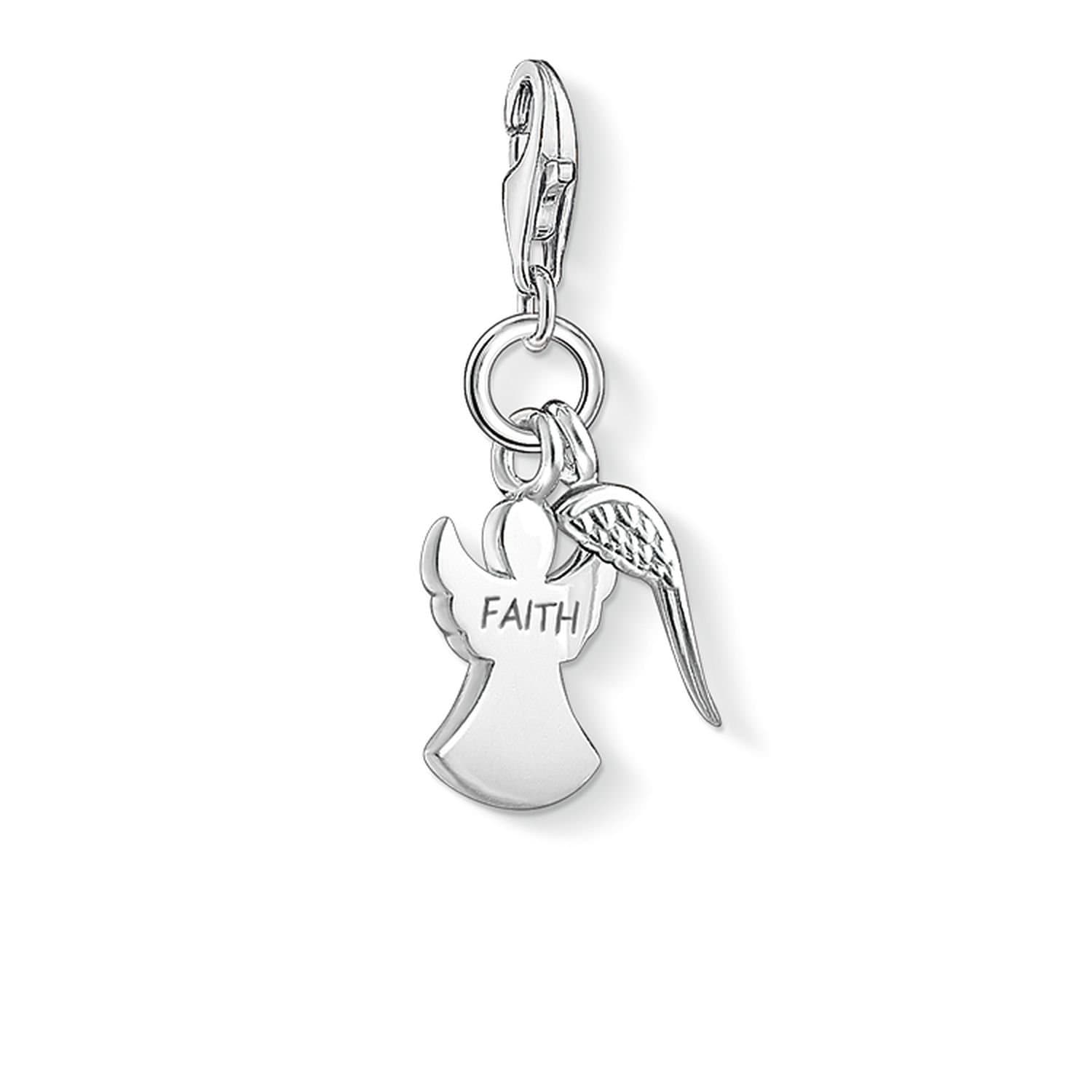 Angel Faith Charm, Sterling Silver