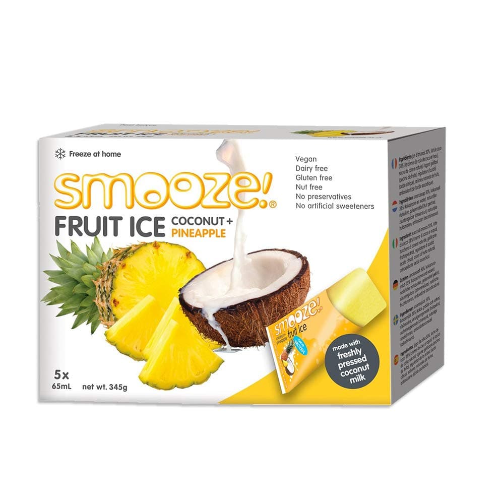 Smooze Ice Lollies - Pineapple and Coconut, Pack of 3