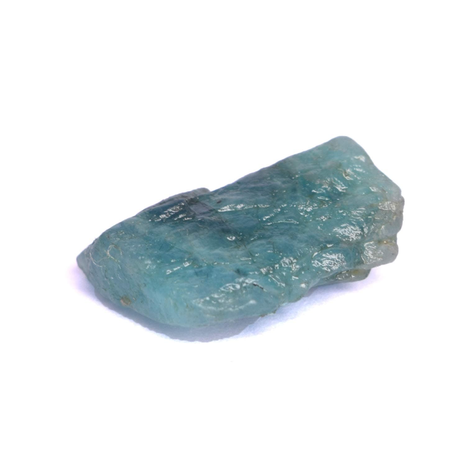 REAL-GEMSMineral Stone Specimen Aqua Sky Aquamarine, Certified Rough Aquamarine Loose Gemstone 7.50 Carat Chakras Healing Crystal Gem