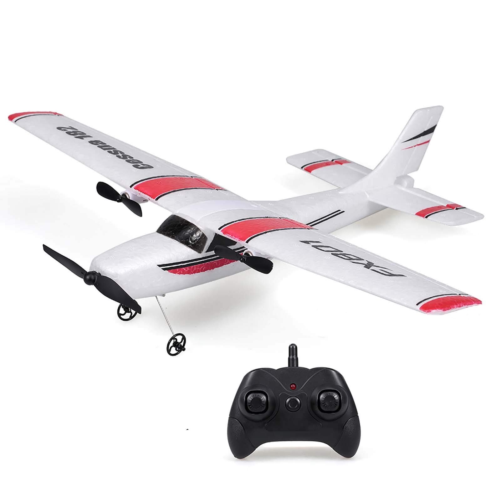 Goolsky FX801 RC Airplane Flight Toys for Adults Cessna 182 2.4GHz 2CH RC Airplane Aircraft RC Glider Outdoors Toys