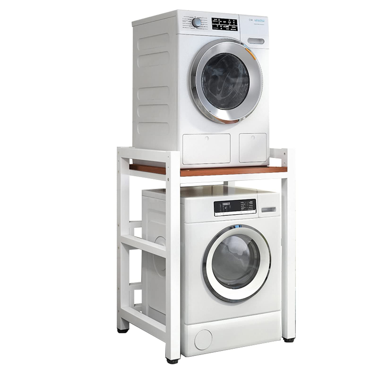 Height Adjustable Dryer Stand - Portable Stacking Kit for Front Loader Washing Machines & Tumble Dryers with 400KG Load Capacity - Convenient Storage Rack for Space Saving