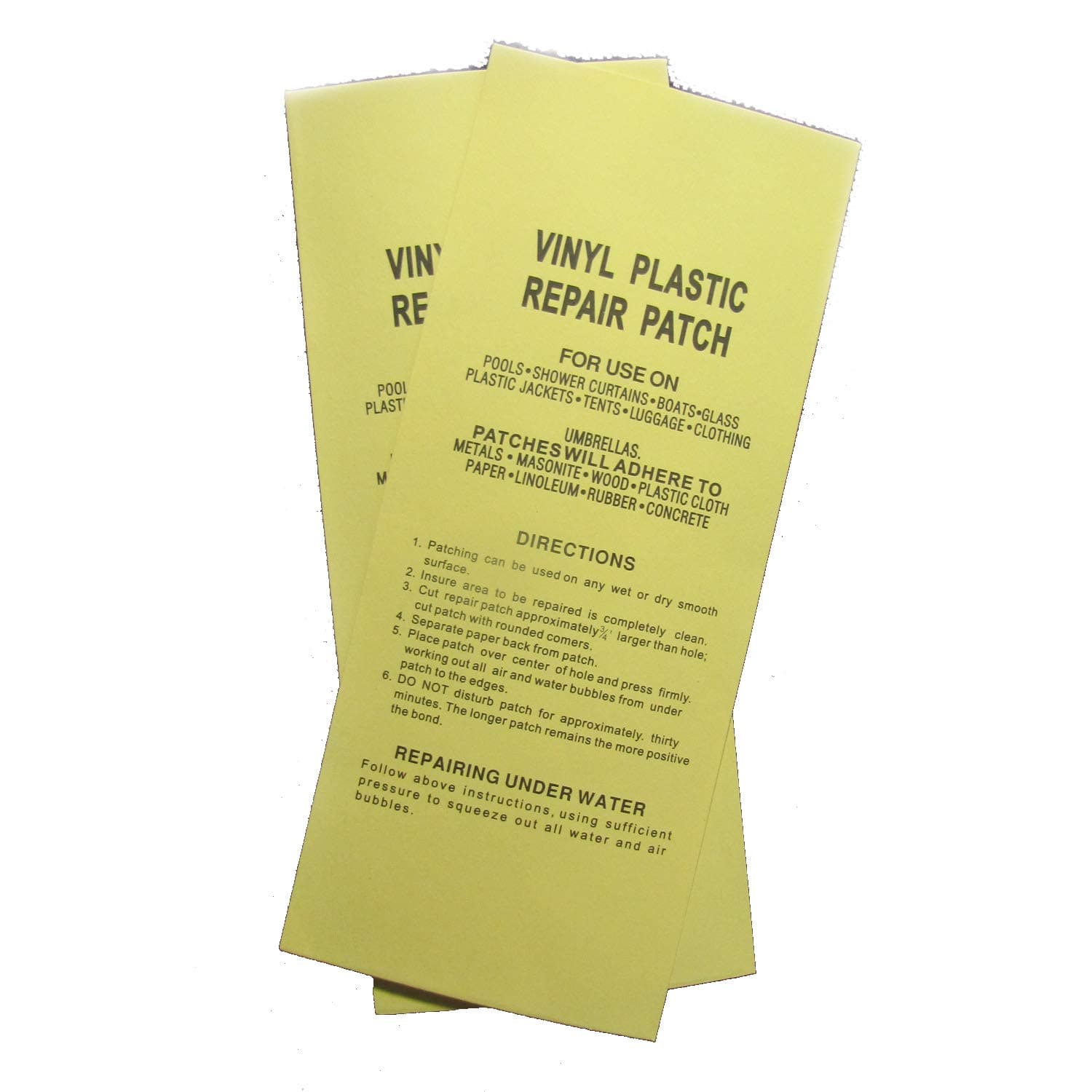 Vinyl Patch Kit Adhesive Repair Slits and Leaks on Inflatable Above Ground Swimming Pool Pack of 2