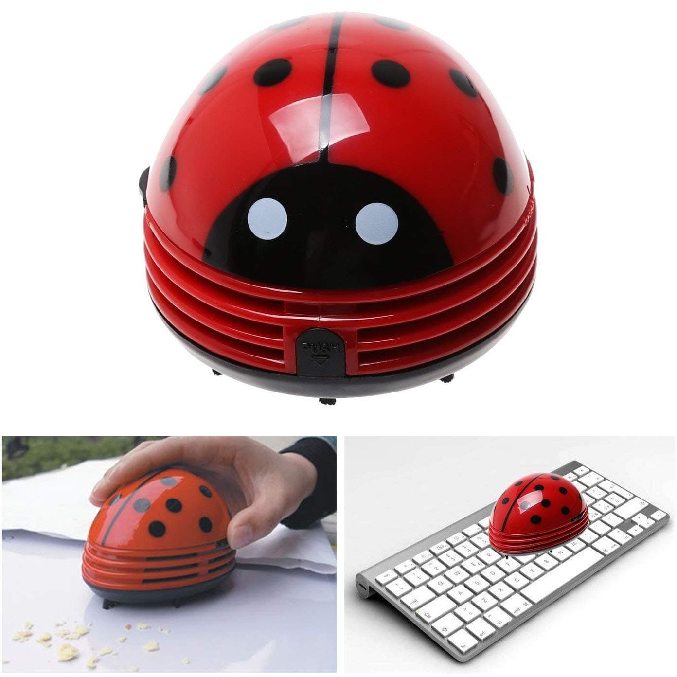 GearmaxMini Ladybug Vacuum, Handheld Vacuum Cleaner Table Vacuum Cleaner for Crumbs