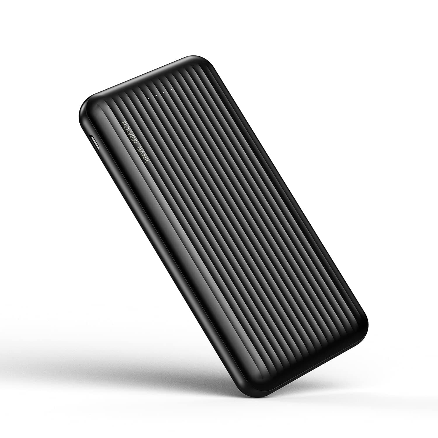 Power Bank,Portable Charger 10000mAh,High Capacity Power Banks with 2 Input and 2 Output Ports External Battery,With 4 LED Lights