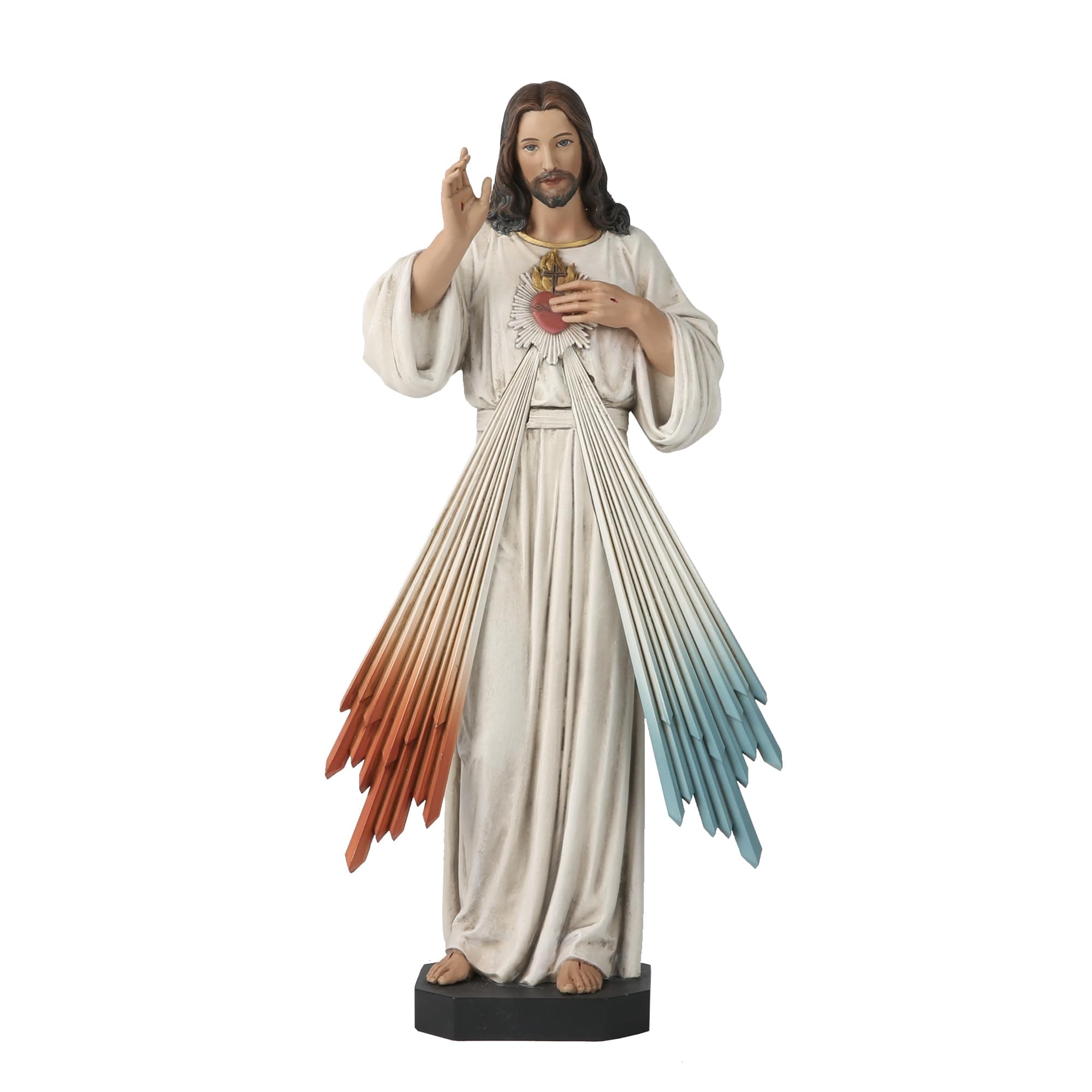 BC BUILDCLASSIC Divine Mercy Statue Catholic Gift 10" Tall Hand Painted
