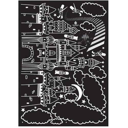 Magical Fairy Tale Castle in the Sky - Removable Home Decoration Wall Sticker Decal