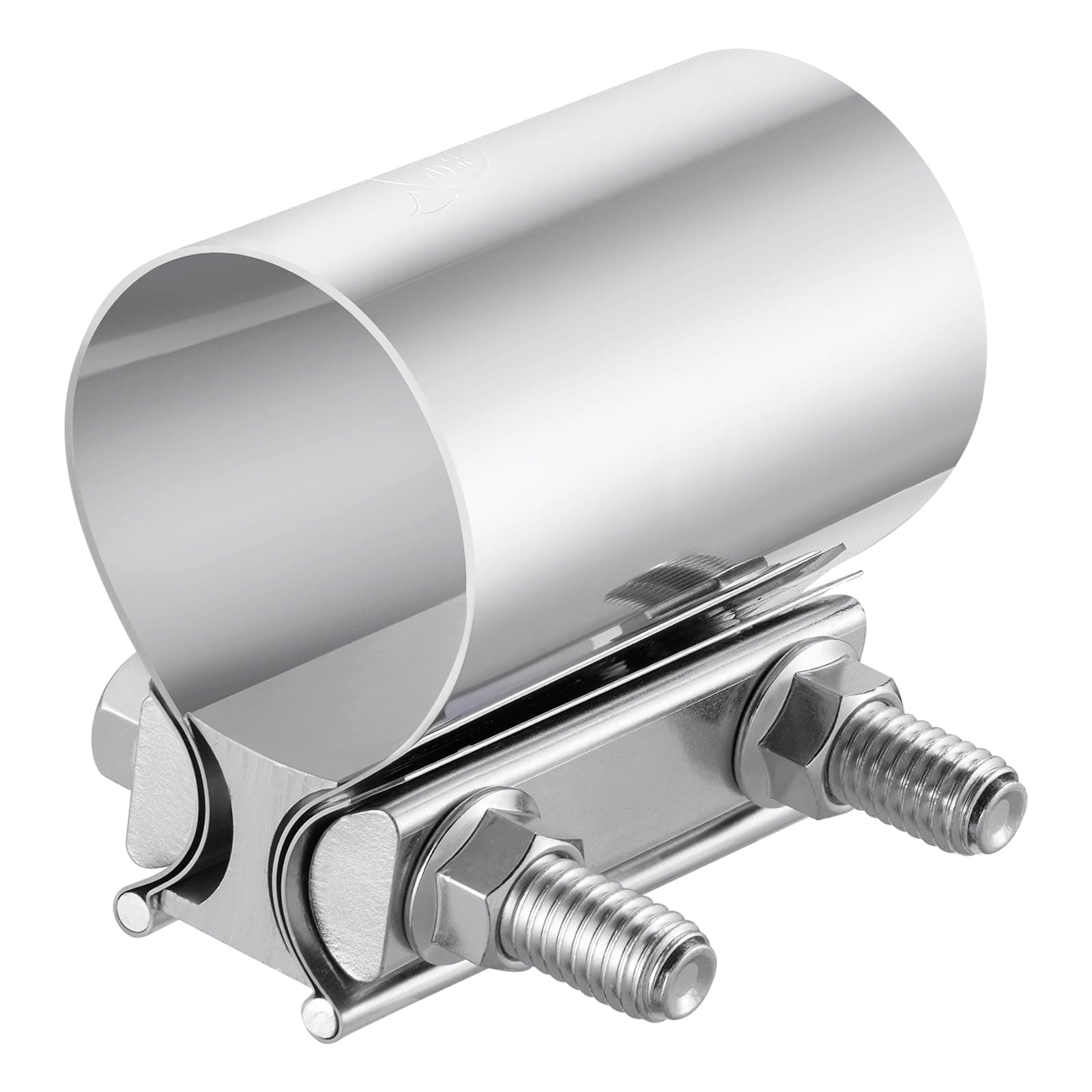 EVIL ENERGY 2.0 Inch Exhaust Clamp, Butt Joint Band Clamp Sleeve Coupler Stainless Steel for Pipes,Mufflers,Catalytic Converters 1 PCS