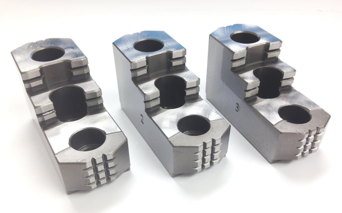 TAIKI 3900-4675 3 Piece Best-Grip Hard Jaw Set, 10" x 1.5 mm x 60 Degree