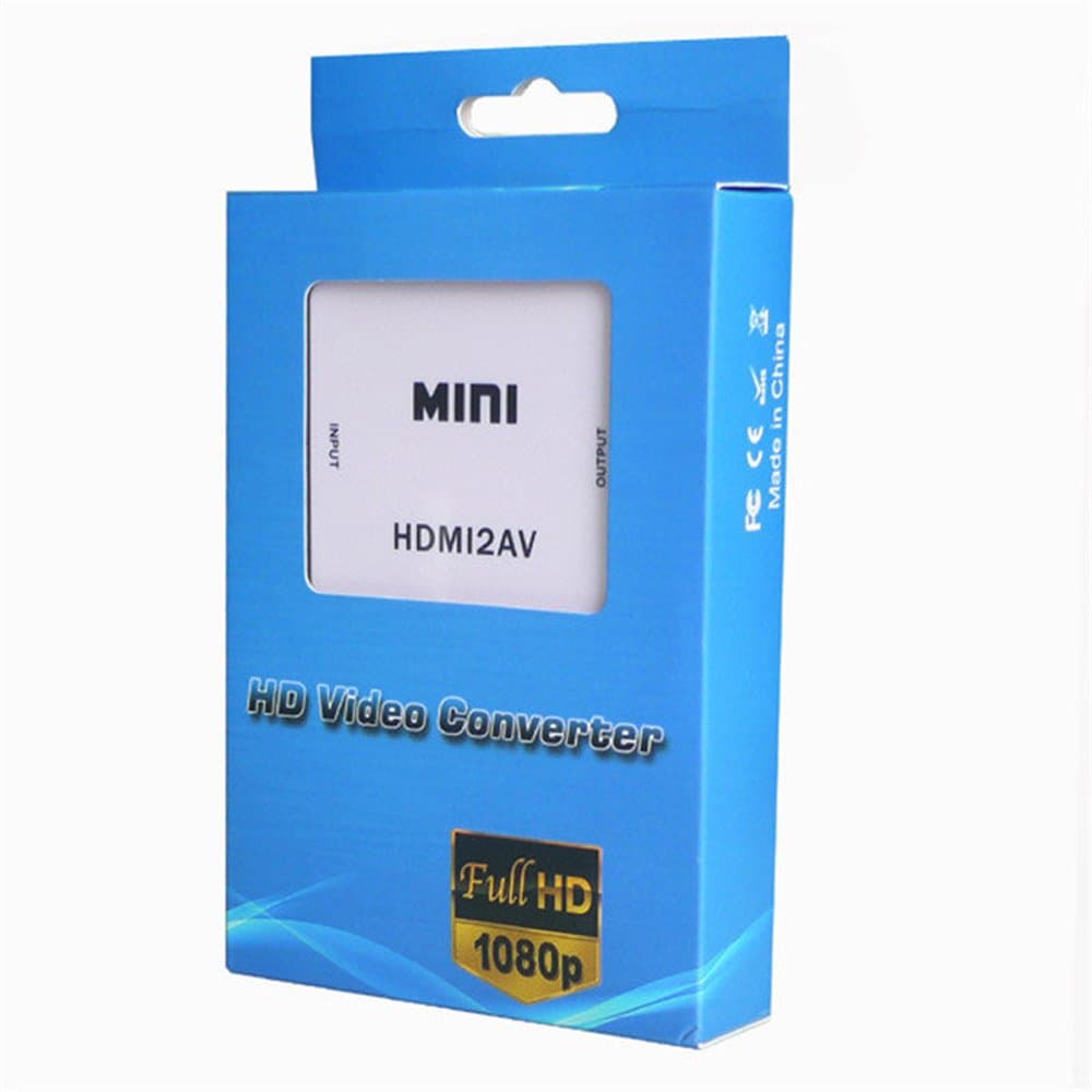 Mini HD Video Converter Box HDMI to AV/CVBS L/R Video Adapter HDMI2AV Support NTSC and PAL Output