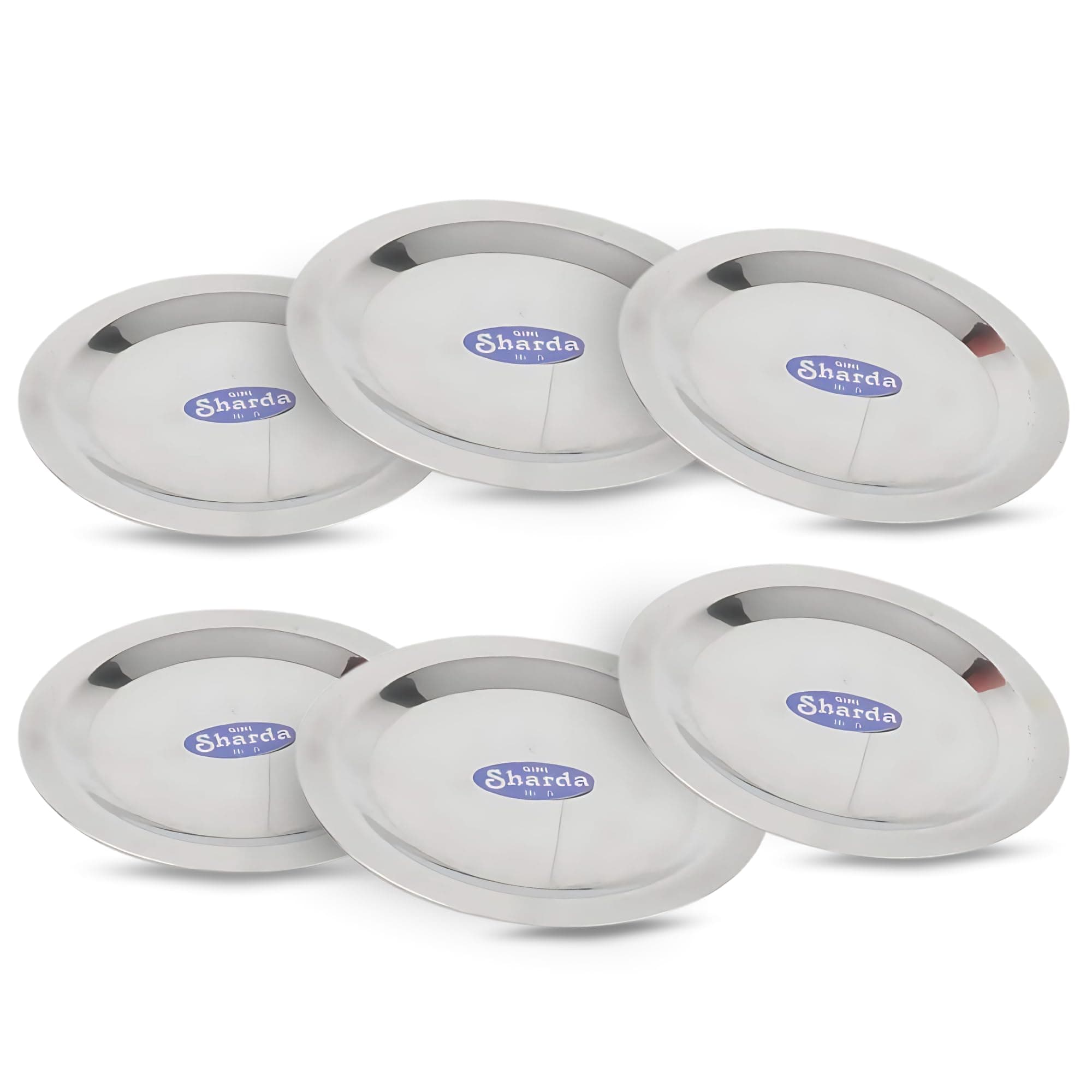 Stainless Steel Set of 6 Heavy Gauge Ciba Lids, Multipurpose Round Ciba Covers for Cups, Tumblers, Glasses, Bowl and Coasters for Hot and Cold Drinks, BPA-Free, Food Grade, 5.1 Inch