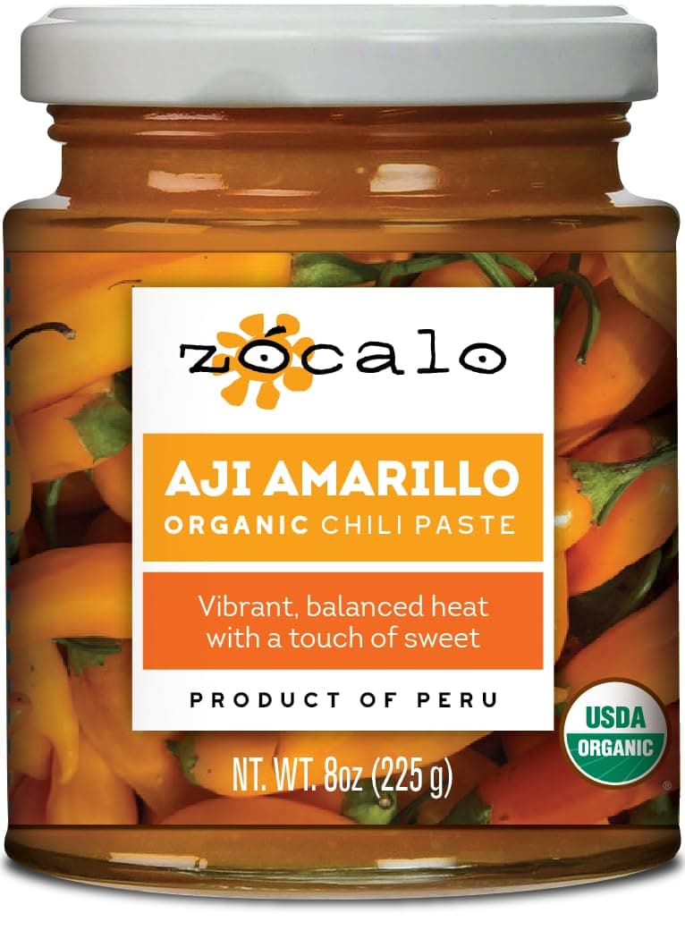 Zocalo Organic Aji Amarillo Chili Paste | 8 oz | Traditional Peruvian Paste | Product of Peru | (1 Pack)