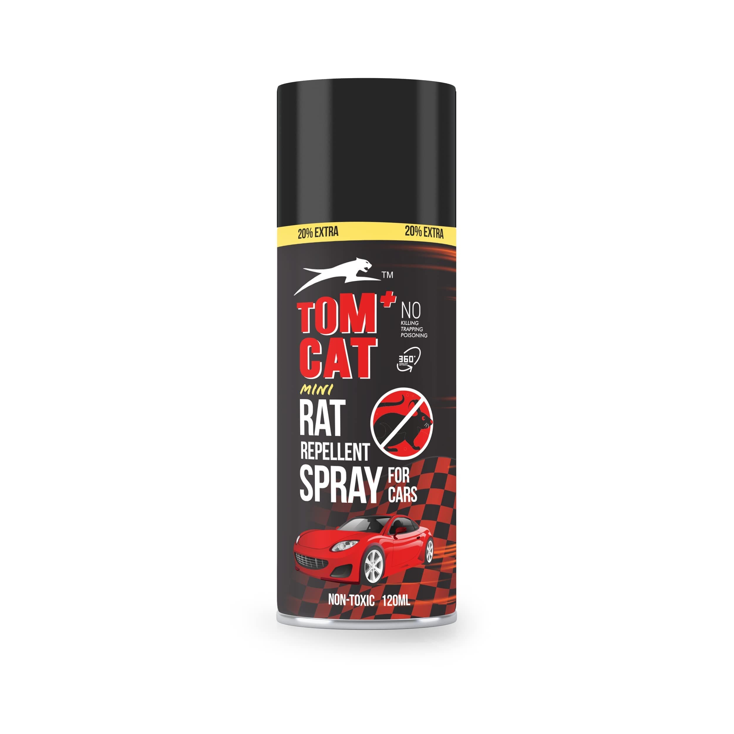 Tom Cat No Entry Rat Repellent/Repel Spray for Car| Rat Protection Protect Wires in Car, Bus, Truck & Bike | Non Toxic | Only Repels | Rodent Spray| Anti Rat|100ML Tom Cat Rat Repellent | Pack of 1 - FORMULATION 6X