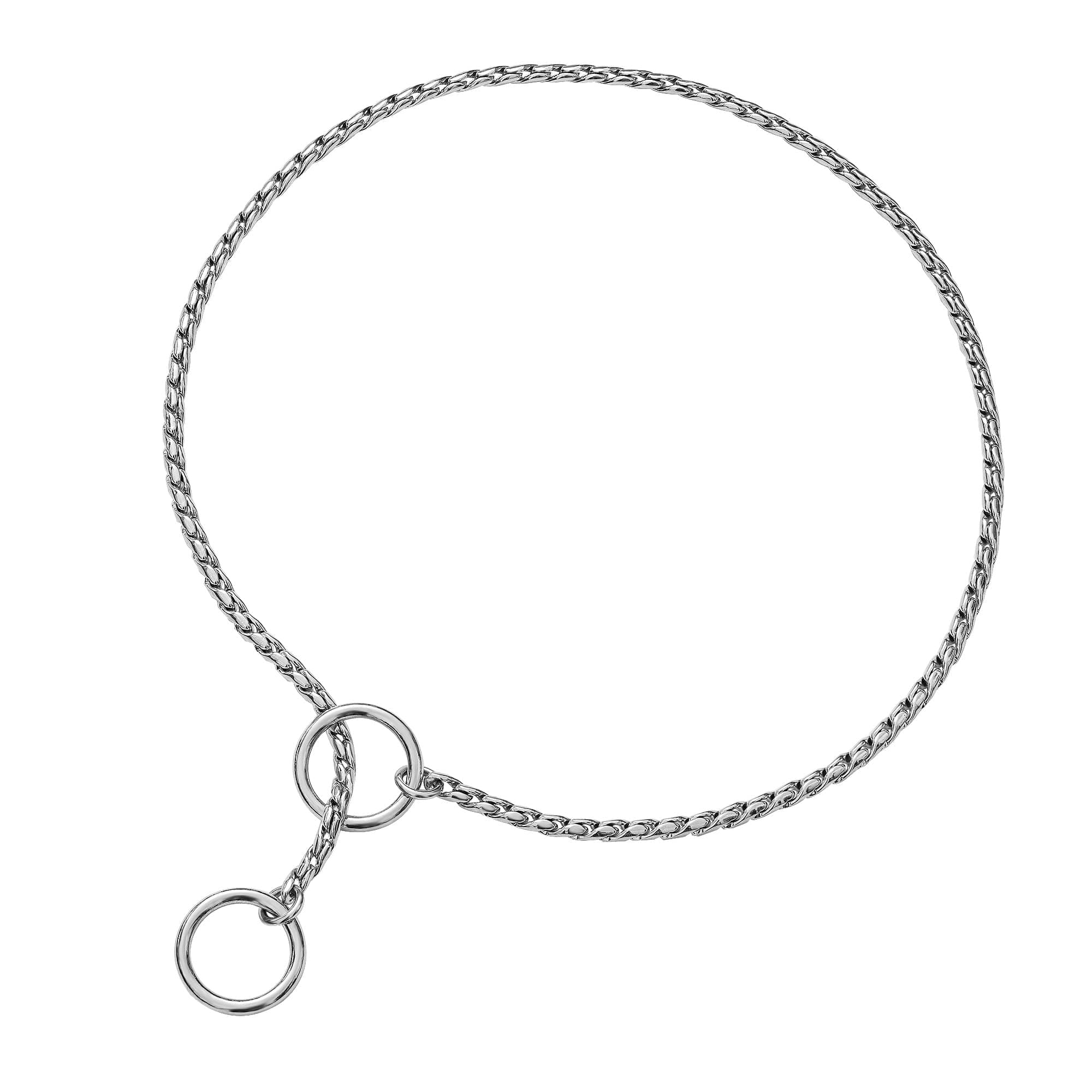 WJH Silver Gold Black Dog Cat Collar, Stainless Steel 2.3MM-4.5MM Small Cat Dog Collar, Puppy Metal Snake Dog Show Slip Collar for Small Medium Dogs Cats