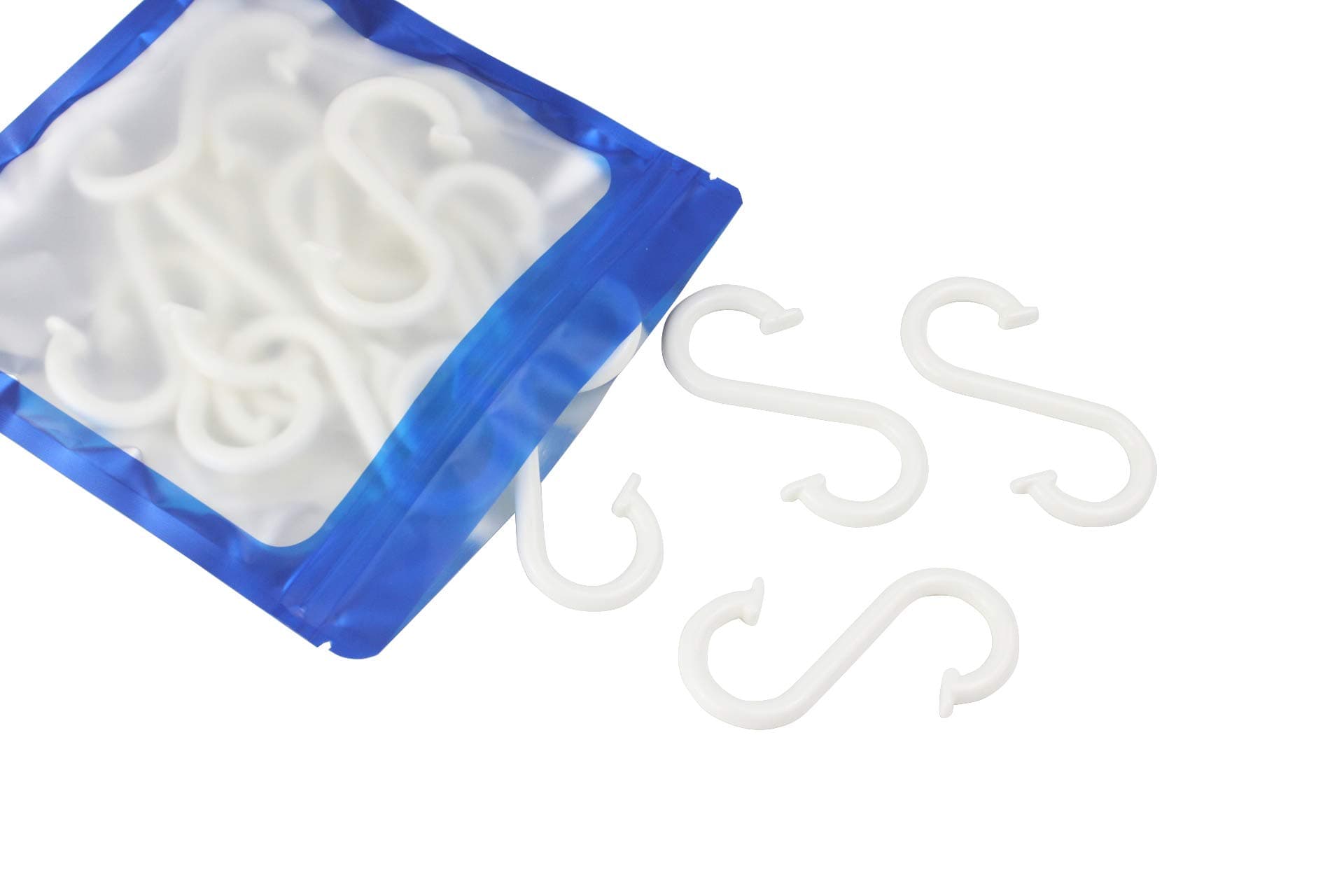 Multi Purpose Plastic S Shaped Hook Pack of 15