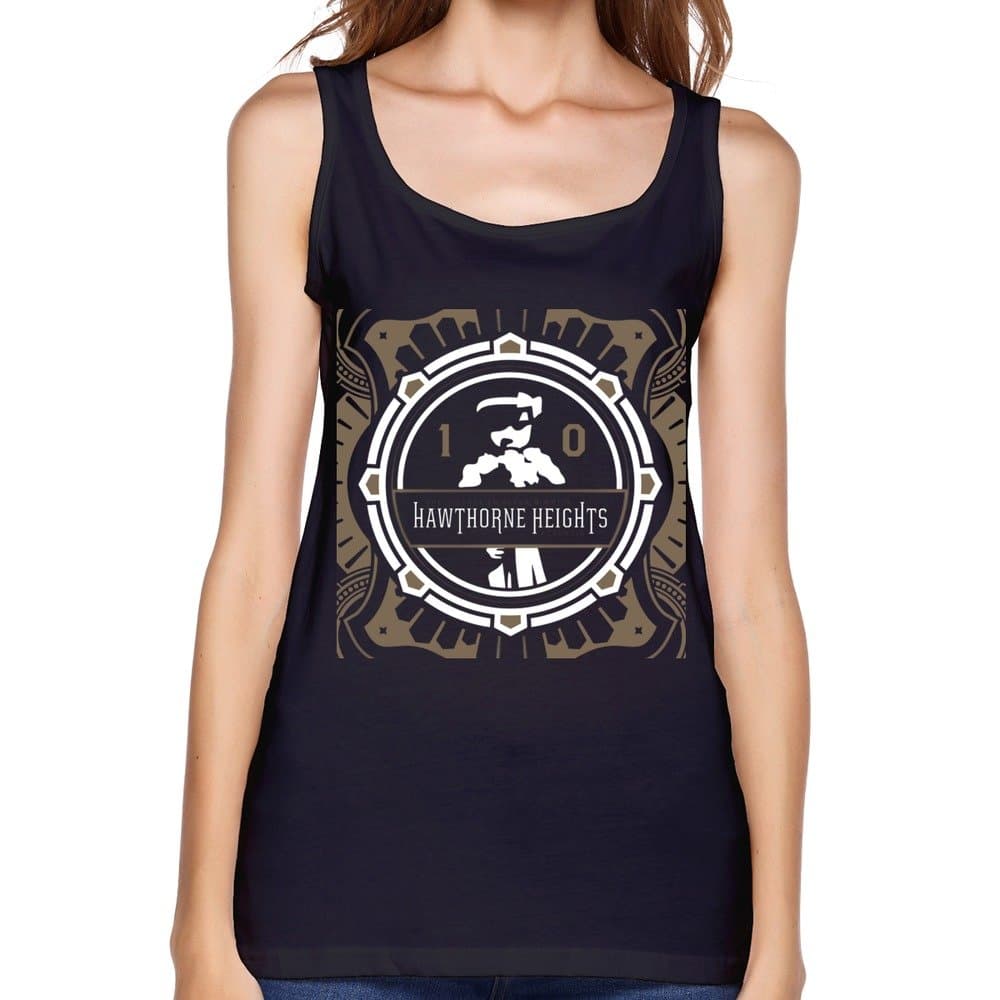 SALA Women's Hawthorne Heights The Silence In Black And White Acoustic Tank Top Black