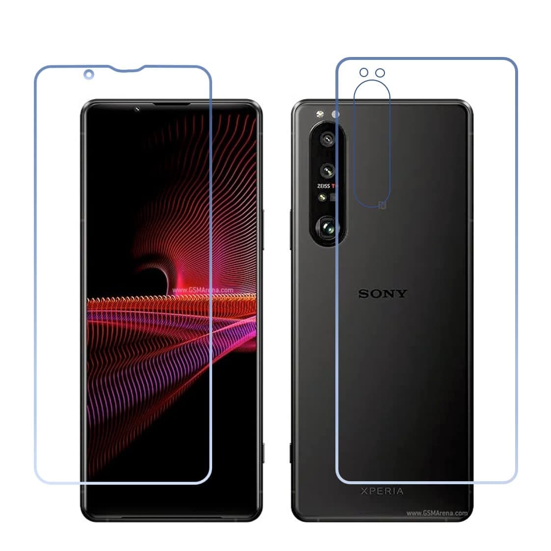 DVTECH� (Front and Back Front and TPU Back Best Fit Premium screen protector for Sony Xperia 1 III (Not a Tempered glass)