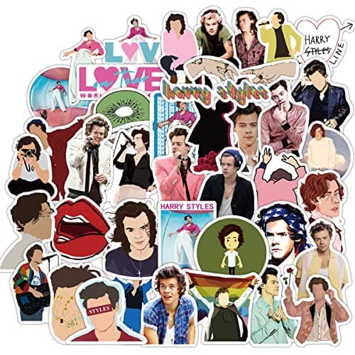 50pcs Harry Styles Stickers, English Singer Vinyl Decals Idol Stickers for Laptop Water Bottle Cars Notebook Waterproof (Harry Styles)