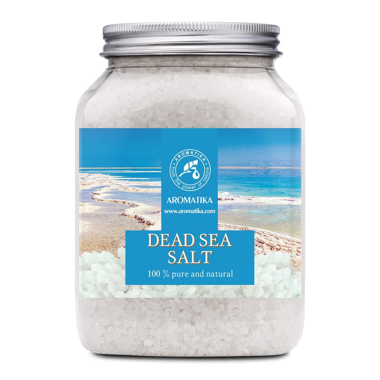 AROMATIKA Dead Sea Bath Salts – 500 g 100% Pure Natural Mineral Bath Soak for Good Sleep, Stress Relief & Beauty Care, Relaxing Spa Bath Salts for Soaking Bath, Body Care, Home Spa Wellness, Gift Idea