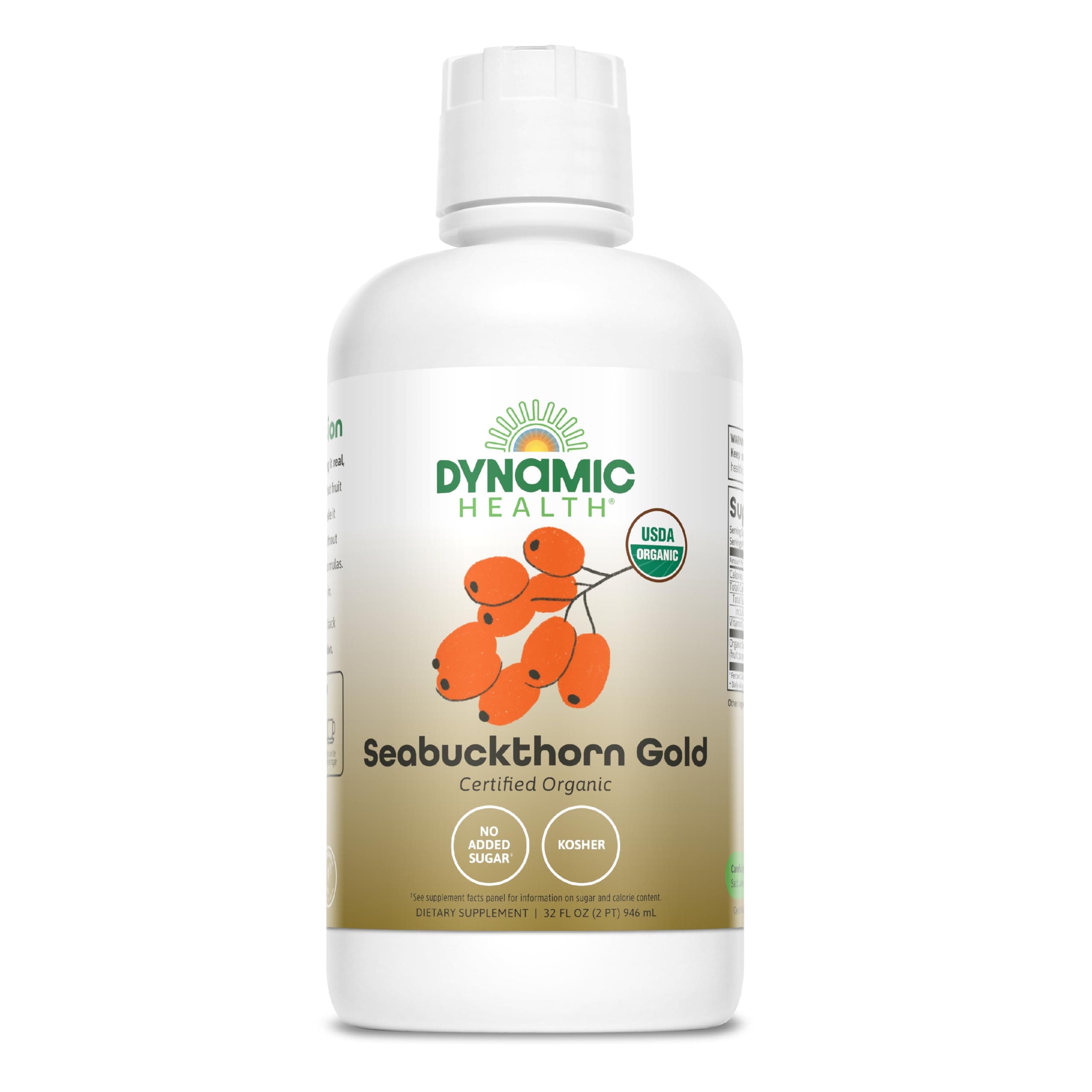 100% Pure Organic Certified Juice, Gold Sea Buckthorn, 32 Fluid Ounce