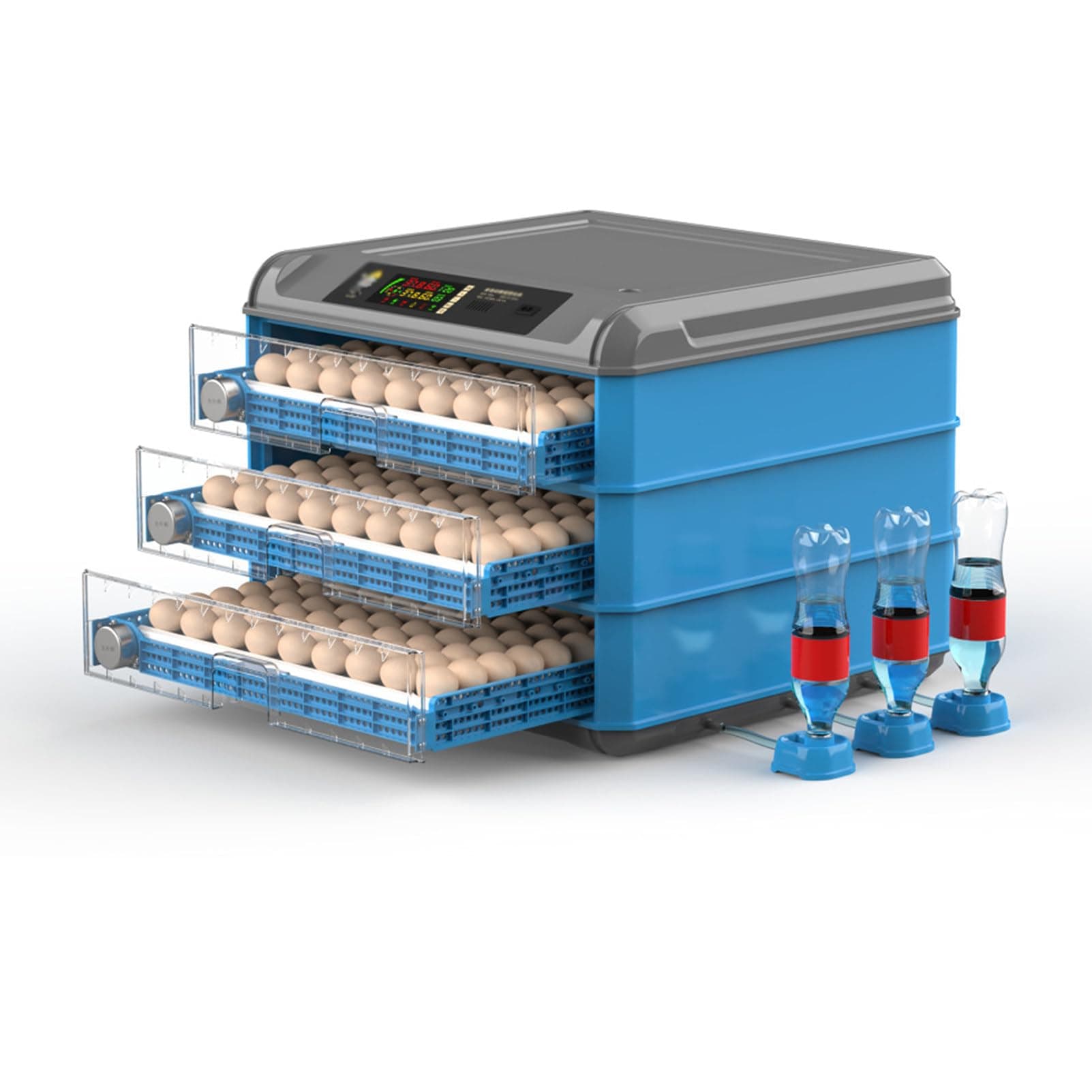 Automatic Egg Incubator, Digital Hatching Eggs with Fully Automatic Turner, Poultry Hatching Machine with Humidity Control, for Hatching Chicken Duck Quail Bird Eggs,192Eggs