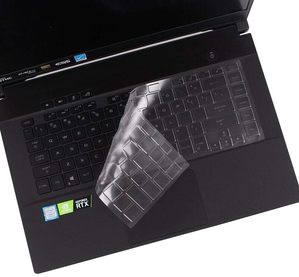CASEDAO Silicon Keyboard Cover for ASUS ROG Strix Scar 15 Gaming G532LWS G531GV-DB76 G531GT-BI7N6, ROG Strix G15 G512LW-ES76 G512LV-ES74 GL531GT-EB76 15.6 Gaming Laptop - Clear/Transparency