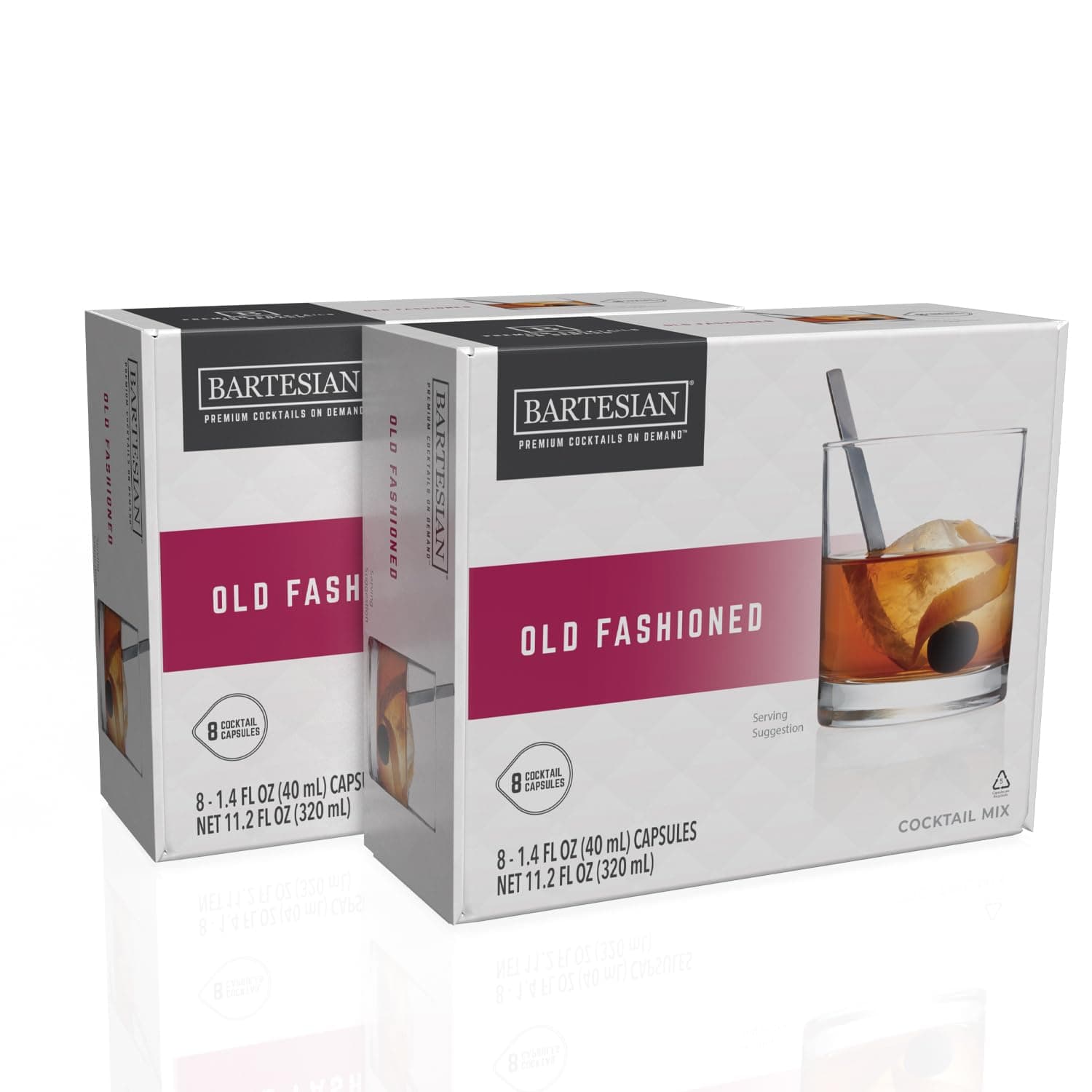 Bartesian オールドファッション ミキサーカプセル カクテルマシン用 – ホームバー ミクソロジー カクテル ミックスポッドカプセルセット バーテシアンカクテルドリンクメーカーマシンで使用可能 – 16個パック