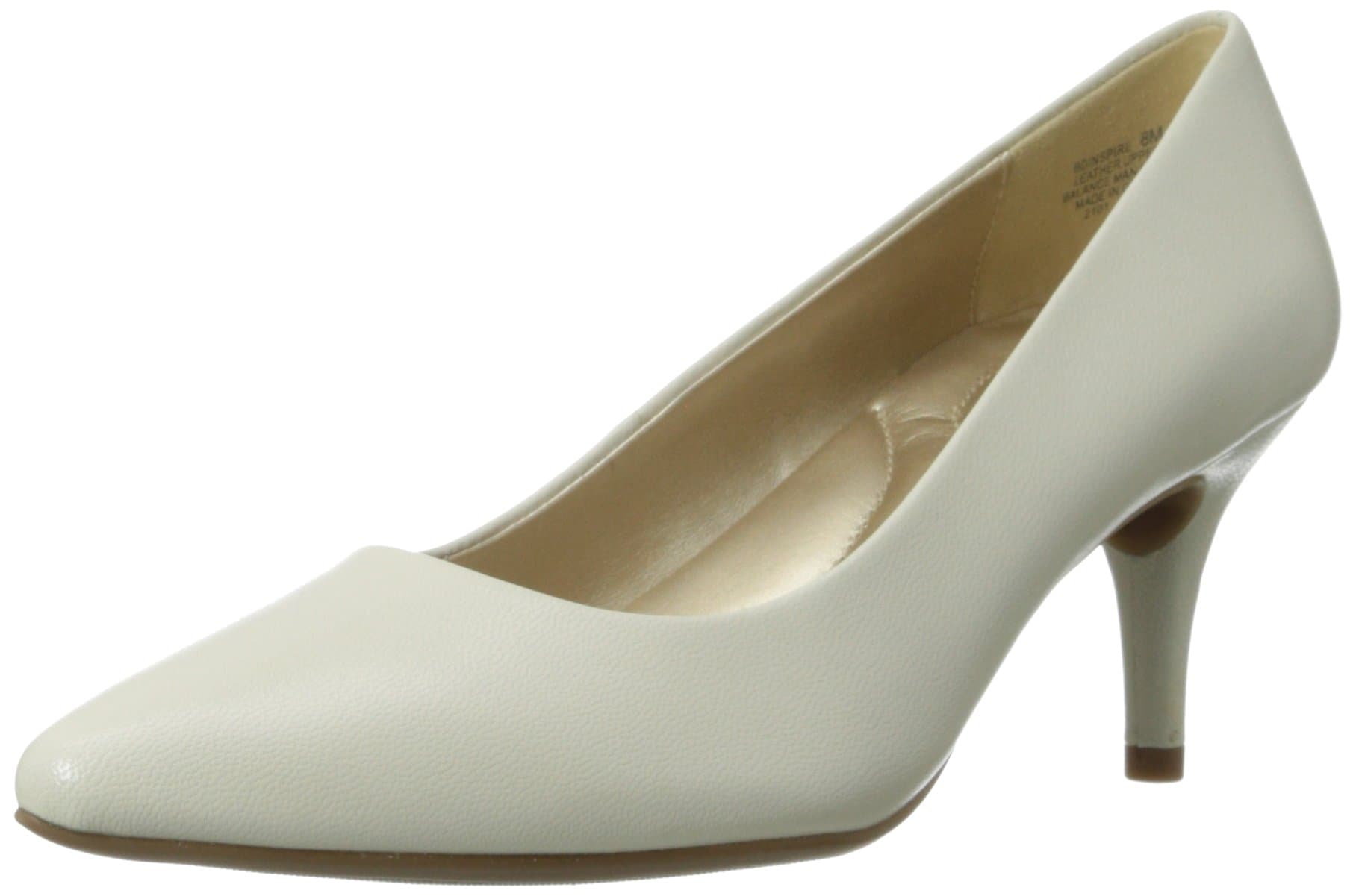 Bandolino Inspire Womens High Heel Pumps Shoes Off White Leather 6.5
