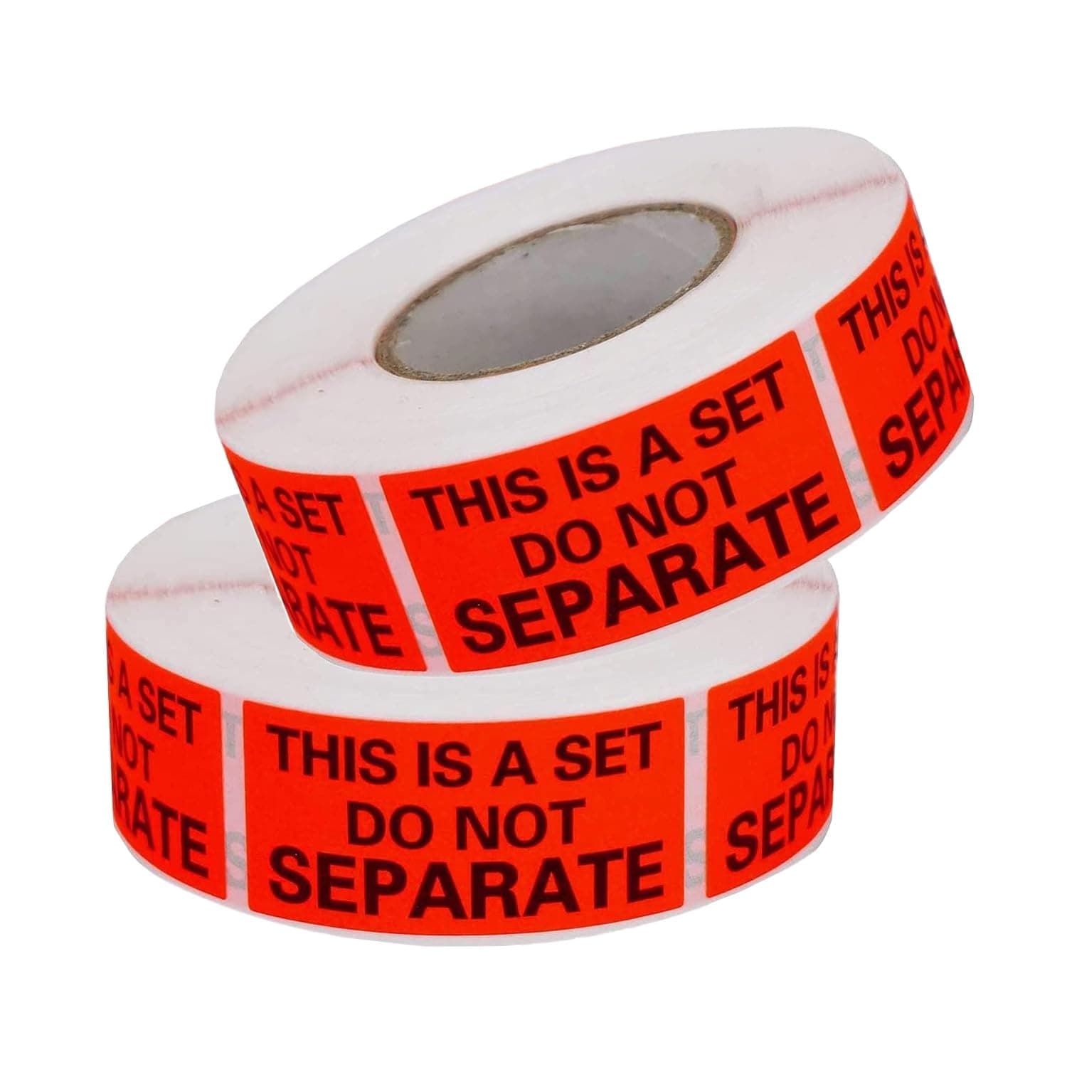 This is a Set Do Not Separate Labels, Fluorescent Orange FBA Packing Labels (1in. X 2in. - 500/Roll), 2 Rolls,Total 1,000 Labels