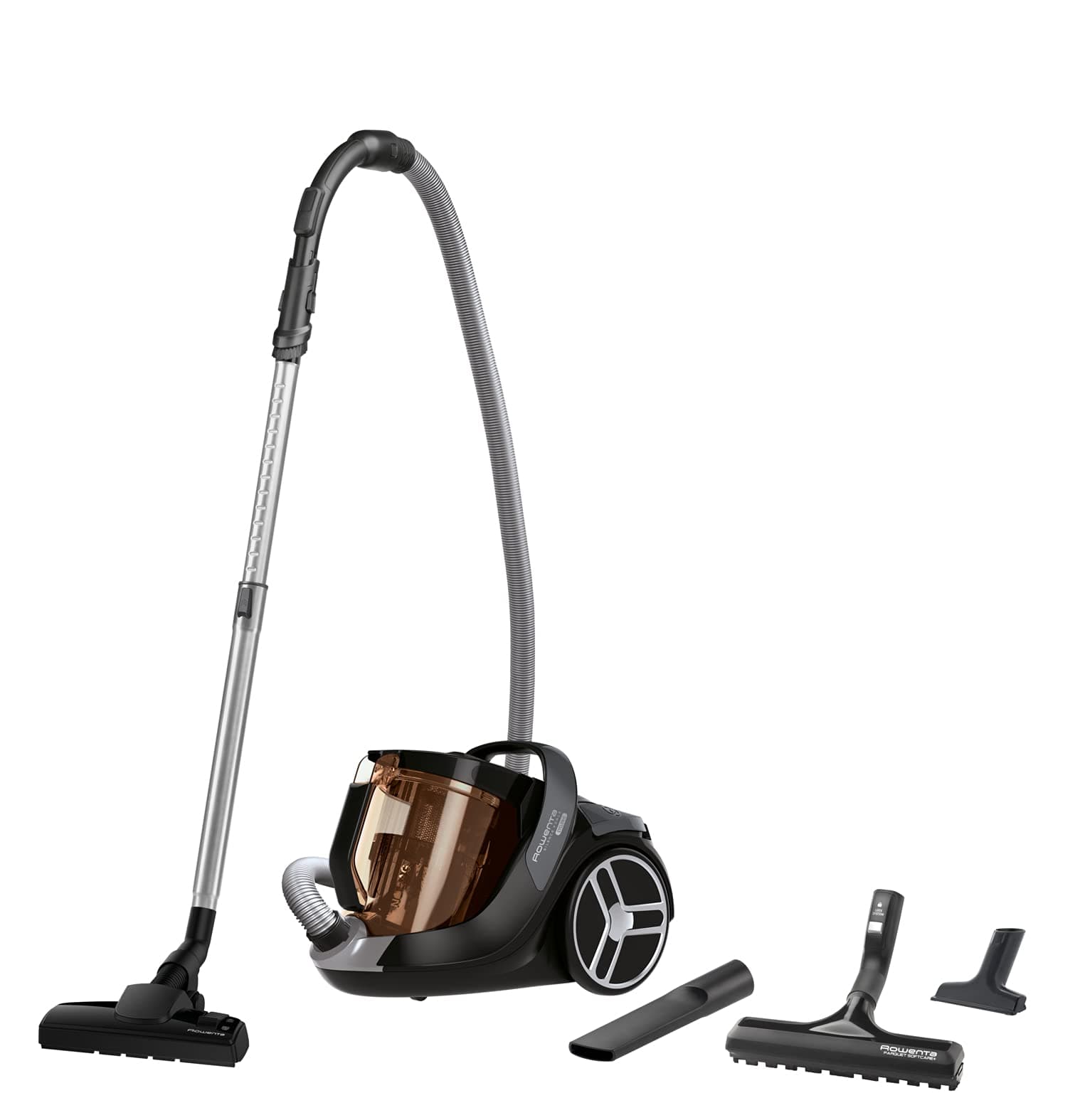 Silence Force Cyclonic Vacuum cleaner, Cylinder vacuum, Performing, Silent, Elegant, Capacity 2.5 L, Accessorized, Made in France RO7230EA