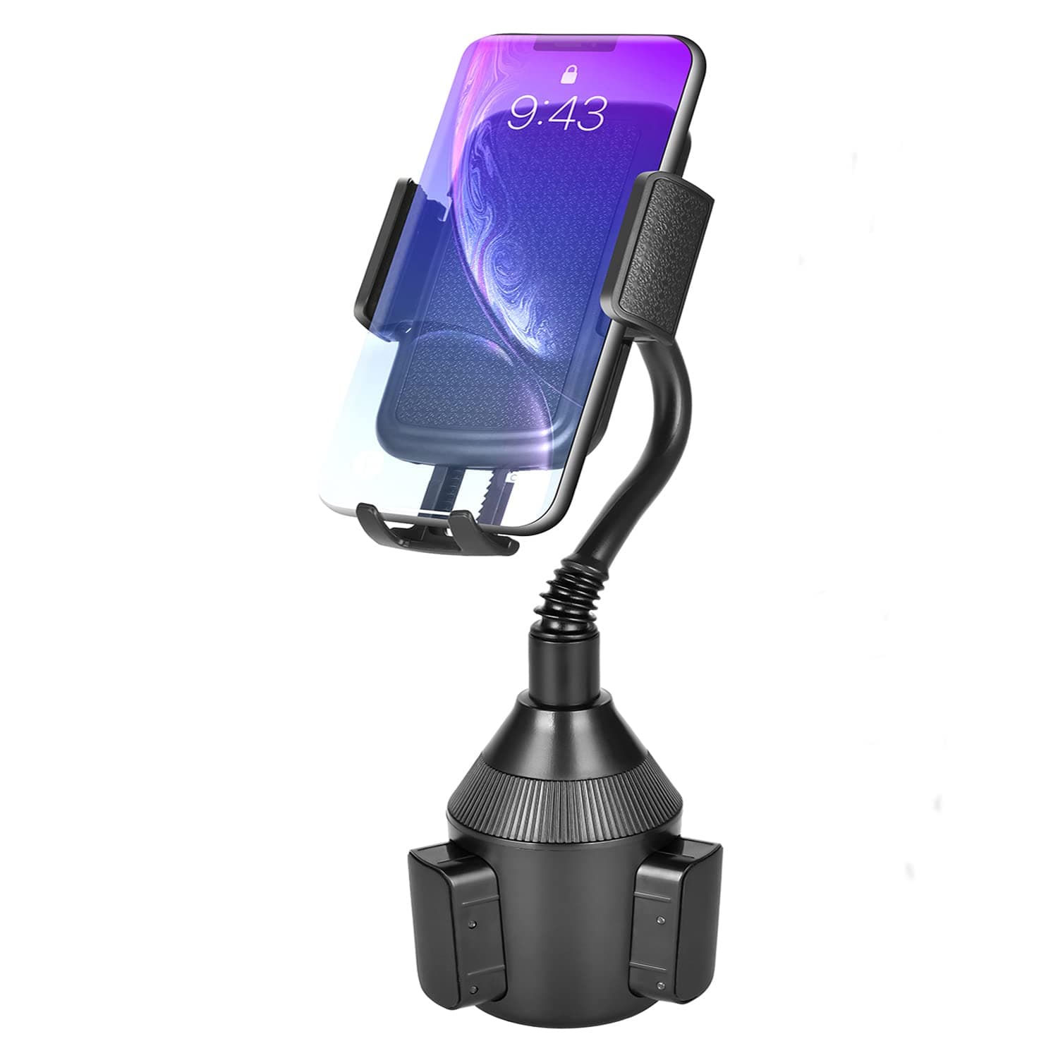 LEXSO Cup Holder Phone Mount Universal Adjustable Car Phone Holder Mount,Automobile Gooseneck Cup Holder Cradle Car Phone Mount for iPhone 12 Pro/11/Xs/Max/X/XR/8/7 Samsung Galaxy S20/S10/S9-Upgraded
