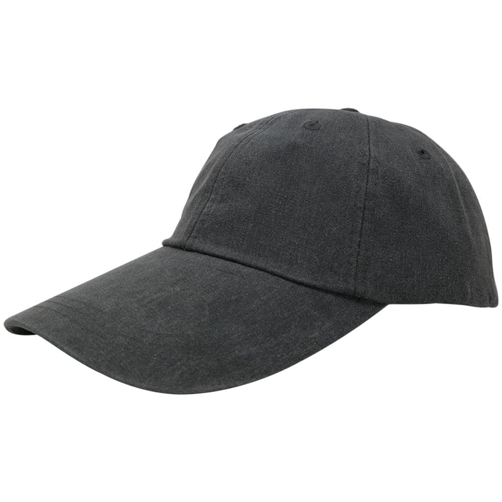 wpsportswearSunbuster Extra Long Bill 100% Washed Cotton Cap with Leather Adjustable Strap