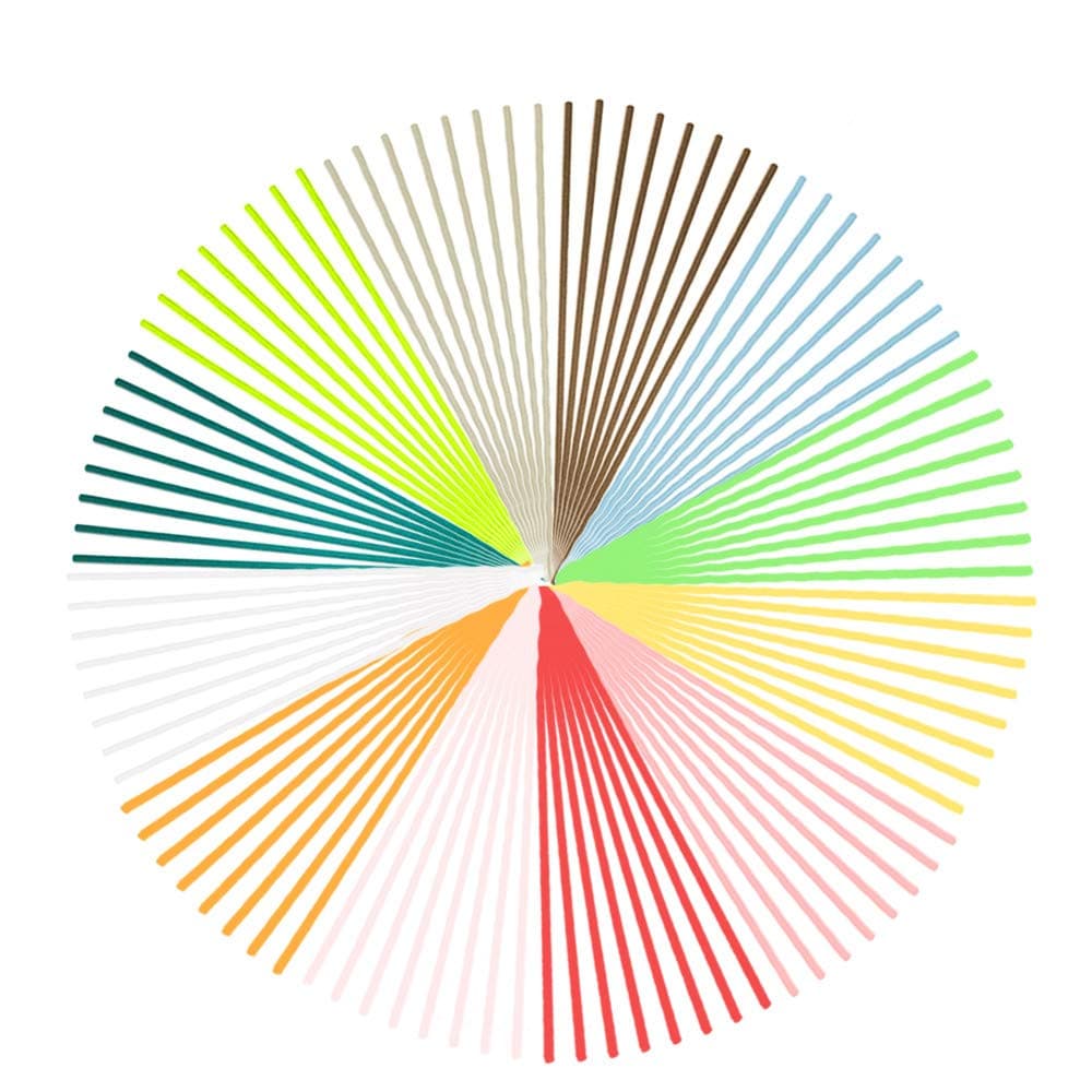 HOSSIAN 96 Pieces Fiber Reed Diffuser Replacement Refill Sticks, Diffuser Refills, Spa, Aromatherapy (7.87" x 3mm, 12 Colour)