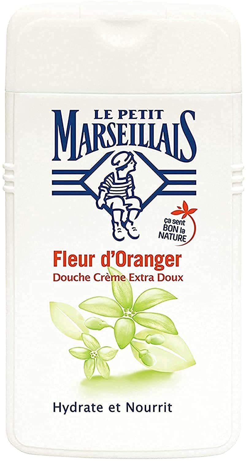 Le Petit Marseillais 1 Bottle of Body Wash Your Choice, French Shower Cream 6 Varieties 250ml (8.4oz) (Fleur d'Oranger (Orange Blossom))