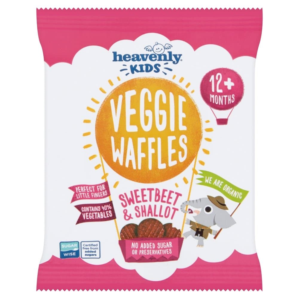 Heavenly Kids Veggie Waffles, Sweetbeet and Shallot, 80 g