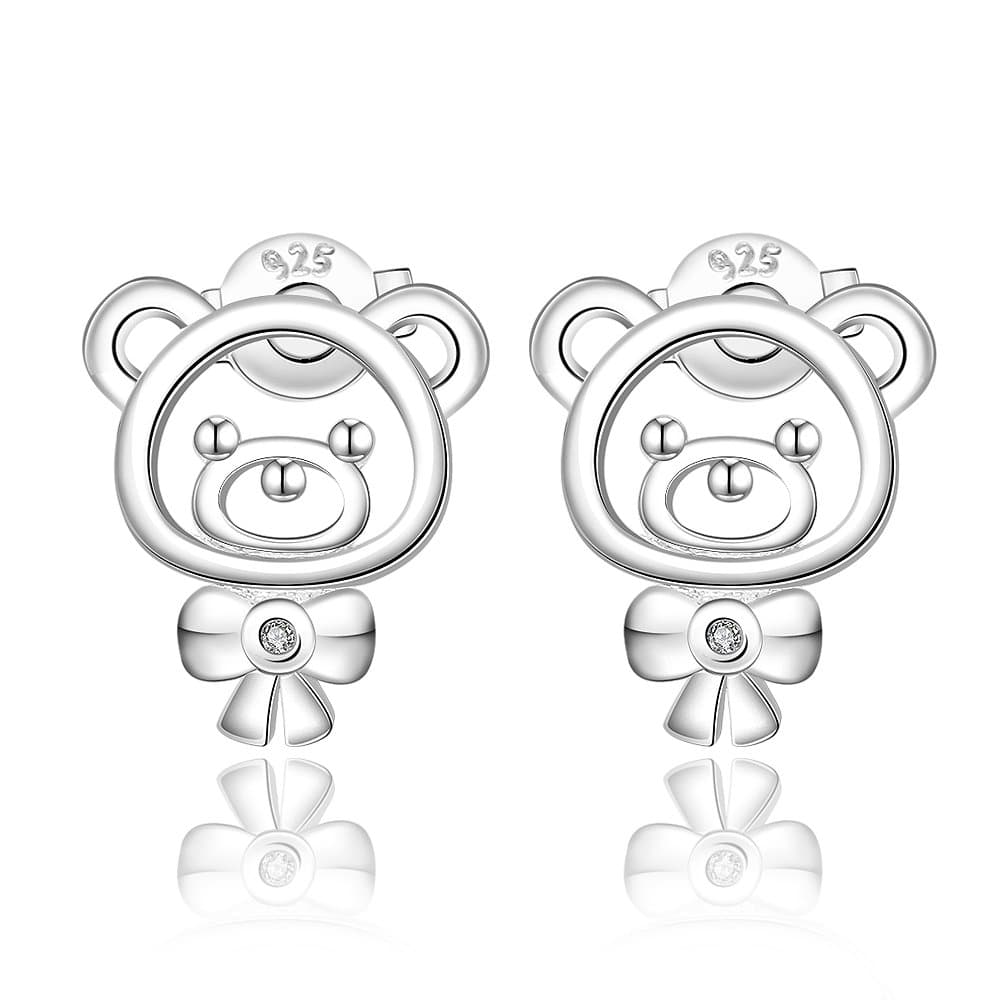 YXYP 1 Pair Fashion Charm Elegant Mini Bear Earrings Jewelry Accessories Earrings Stud For Women Girls Present
