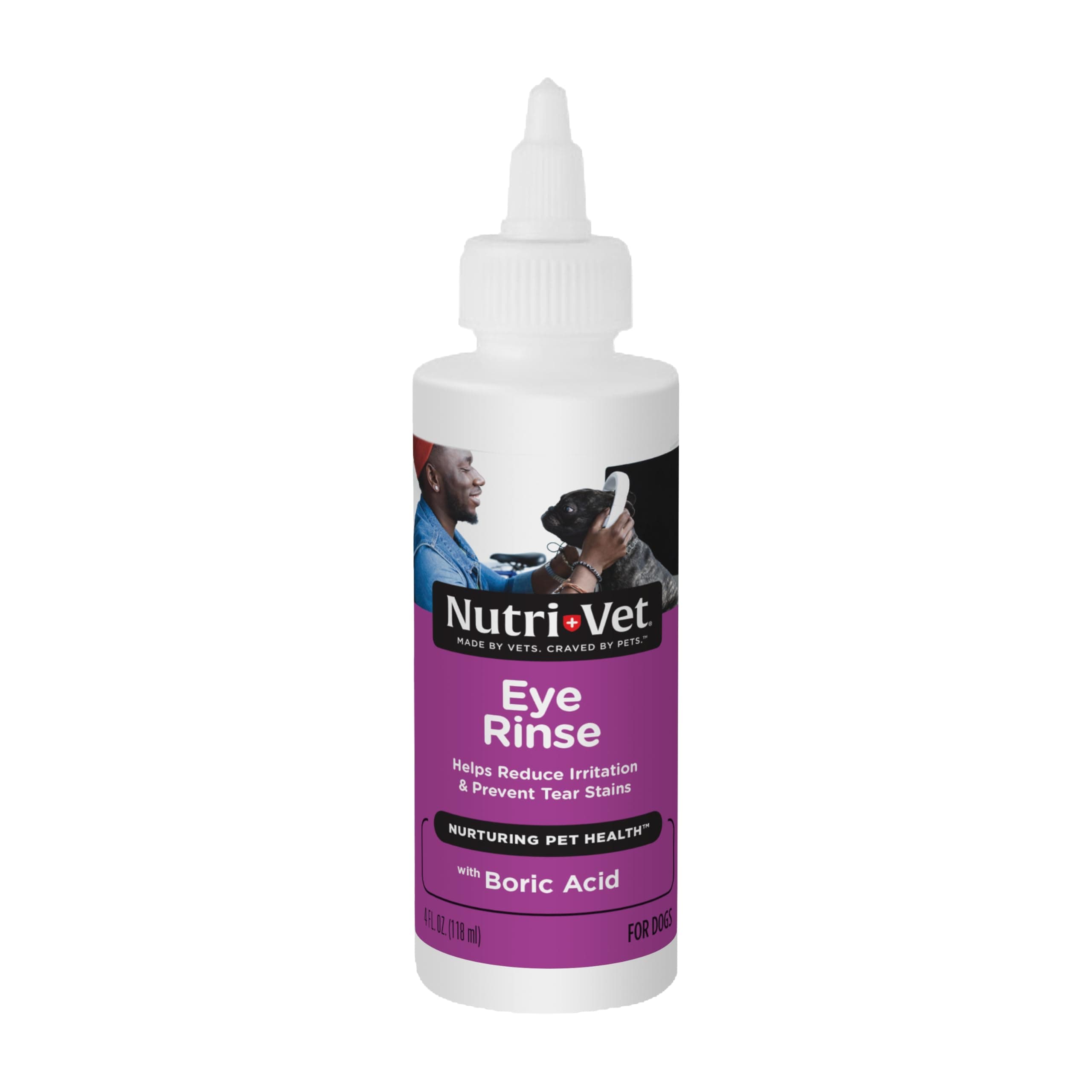 Eye Rinse for Dogs, Dog Tear Stain Remover, Eye Wash, Allergy Relief for Pet Puppies, Puppy Supplies, Pet Safe Formula, Vet Formulated, Prevents Infections, 4oz