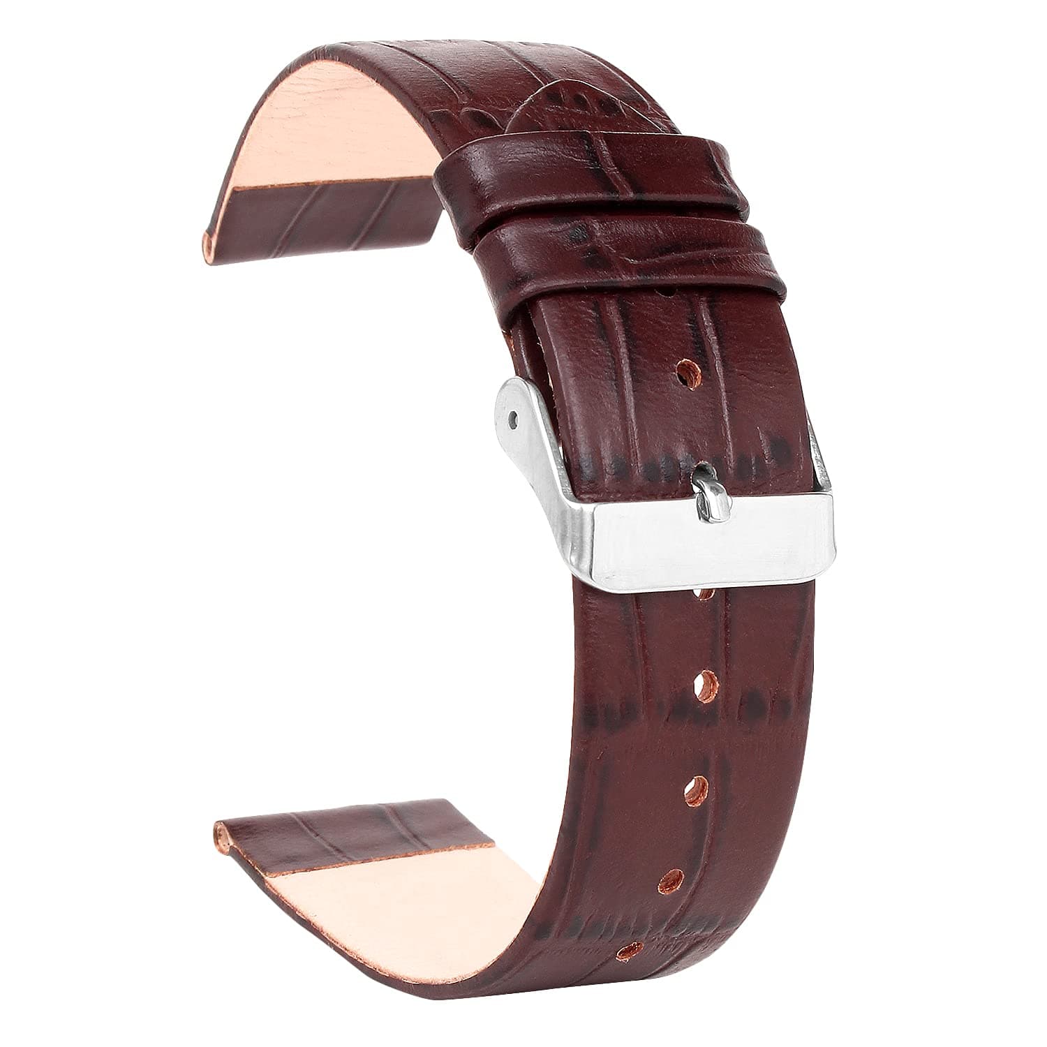 Aspire Series Genuine Leather Ultra Slim Mens Replacement Watch Straps Compatible with Titan Edge and All Slim Watches with Regular 22 mm Lug Size