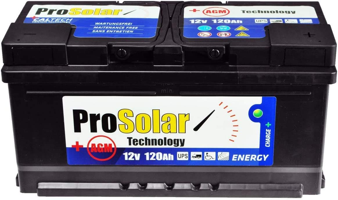 Solar battery 120Ah AGM 12V supply battery maintenance-free instead of 150Ah 140Ah 110Ah